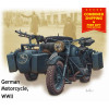 Master Box 3528 1/35 Wwii German Motorcycle Plastic Model