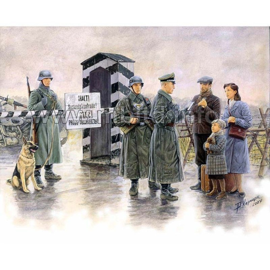 Master Box 3527 1/35 Wwii German Checkpoint Model Kit