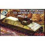 Soviet Tank T-28 on rails (an armored platform) WWII 1/72 UMmT 641