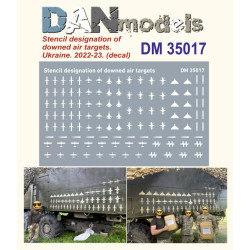 Dan Models 35017 1/35 Decal Stencil Designation Of Downed Air Targets Ukraine 2022 2023
