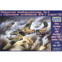 Russian Pe-2 Dive bomber  with VUB-1 (110 series)  WWII 1/72 UM 107