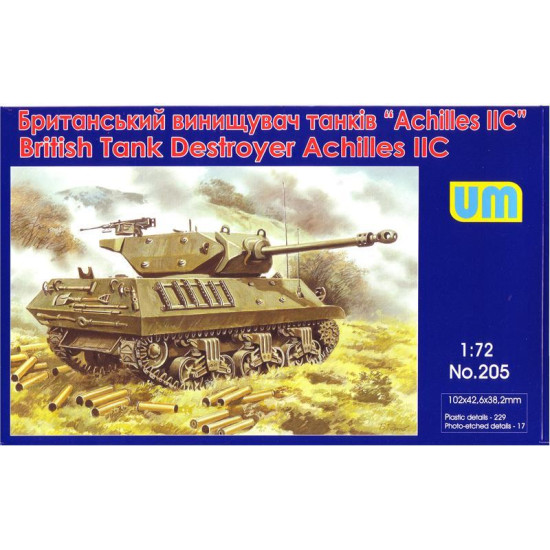 Unimodel 205-1/72 Achilles IIC British Tank Destroer WW II UM 205 Plastic Kit 