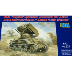 Tank M4A1 with M17/4.5inch rocket launcher WWII 1/72 UM 224