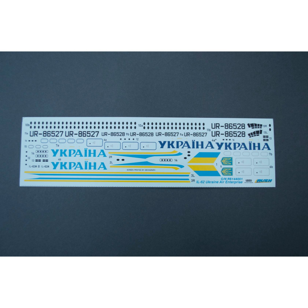Rush Model Kits 144001 1/144 Il-62m Ukraine Air Enterprise