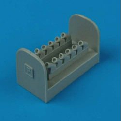 Quickboost 72240 1/72 Spitfire Mk. Xiv Exhaust Round For Fujimi Accessories Kit