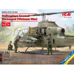 Icm 53102 1/35 Helicopters Ground Personnel Vietnam War Plastic Model Kit