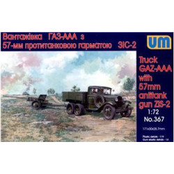 GAZ-AAA truck with antitank gun Zis-2 WWII 1/72 UM 367
