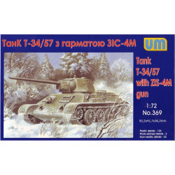 T-34/76-57 Soviet tank with ZIS-4 gun WWII 1/72 UM 369