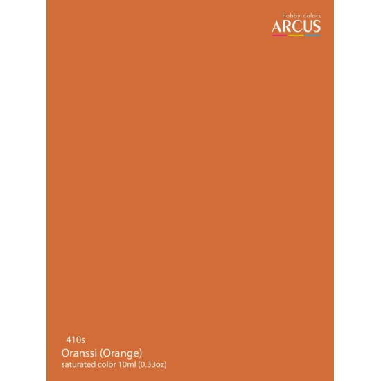 Arcus A410 Acrylic Paint Oranssi Orange Saturated Color