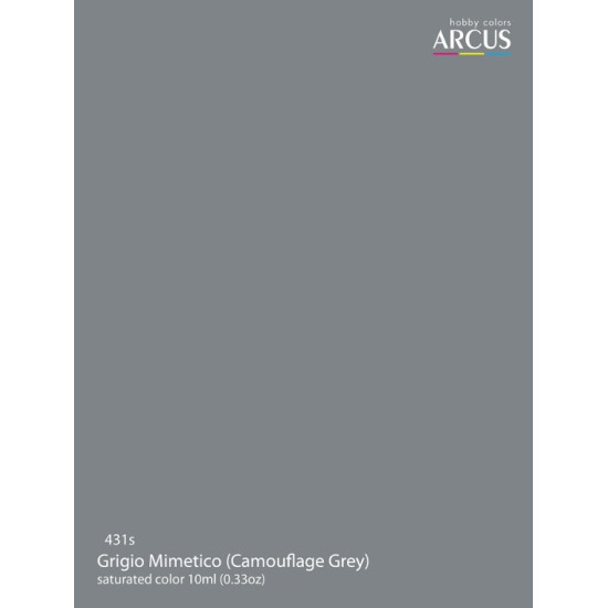 Arcus A431 Acrylic Paint Grigio Mimetico Camouflage Grey Saturated Color