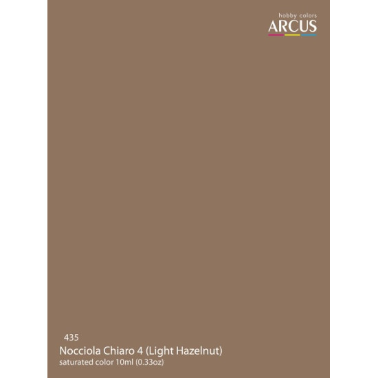 Arcus A435 Acrylic Paint Nocciola Chiaro 4 Light Hazelnut Saturated Color
