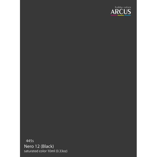 Arcus A445 Acrylic Paint Nero 12 Black Saturated Color