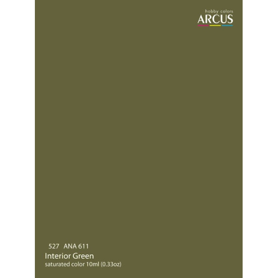 Arcus A527 Acrylic Paint Ana 611 Interior Green Saturated Color