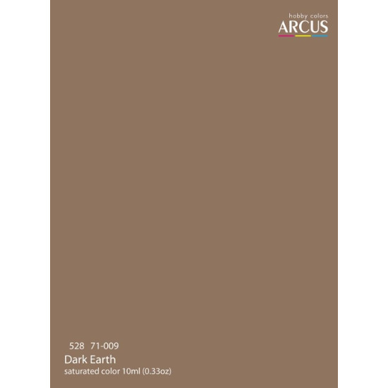 Arcus A528 Acrylic Paint 71 009 Dark Earth Saturated Color