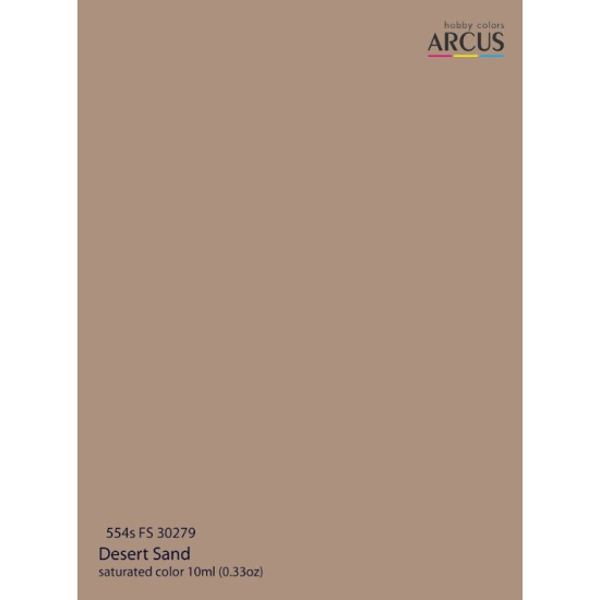 Arcus A554 Acrylic Paint Fs 30279 Desert Sand Saturated Color