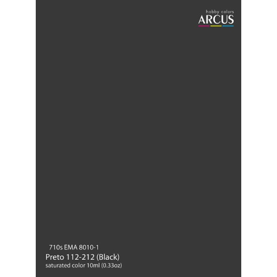 Arcus A710 Acrylic Paint Ema 8010 1 Preto 112 212 Black Saturated Color