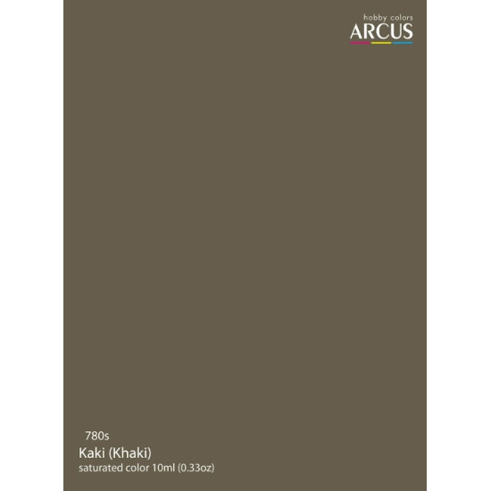 Arcus A780 Acrylic Paint Kaki Khaki Saturated Color