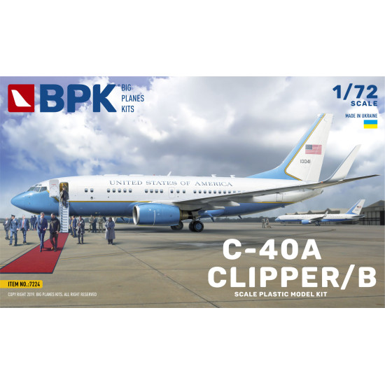 Bpk 7224 1/72 C-40a Clipper/B United States Of America Airliner Scale Model Kit
