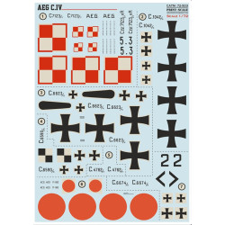 Print Scale 72-503 1/72 Decal For Aeg C.iv Accessories For Aircraft