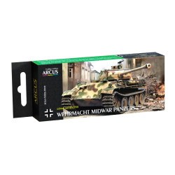 Arcus A2098 Acrylic Paints Set Wehrmacht Midwar Panzers 6 Colors In Set 10ml