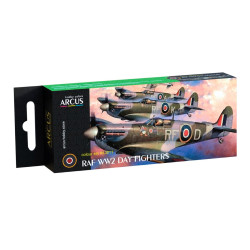 Arcus A3011 Acrylic Paints Set Raf Ww2 Day Fighters 6 Colors In Set 10ml