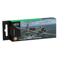Arcus A3012 Acrylic Paints Set Faa Early-ww2 Fighters 6 Colors In Set 10ml