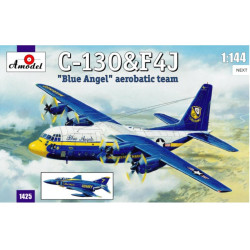 Amodel 1425 1/144 C130 F4j Transport Aircraft Blue Angels Fighter