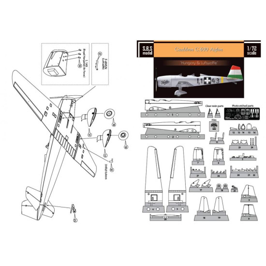 Sbs 7012 1/72 Caudron C.600 Aiglon Spanish Civil War Full Kit Resin Model Kit