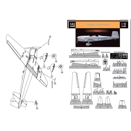 Sbs 7013 1/72 Caudron C.600 Aiglon Civilian Full Kit Resin Model Kit