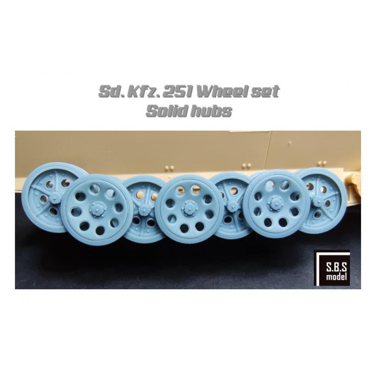 Sbs 3d031 1/35 Sd.kfz 251 Roadwheel Set With Solid Hubs Resin Kit