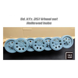 Sbs 3d032 1/35 Sd.kfz 251 Roadwheel Set With Hollowed Hubs Resin Model Kit