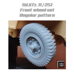Sbs 35046 1/35 Sd.kfz 11 / 251 Front Wheel Set Regular Pattern Sagged