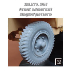 Sbs 35047 1/35 Sd.kfz 251 Front Wheel Set Angled Pattern Sagged Resin Kit
