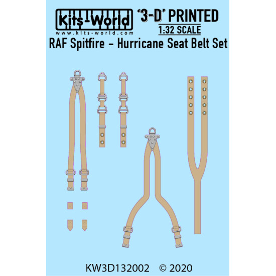 Kits World Kw3d132002 1/32 3d Decal Raf Fighter Command Sutton Harness Seat Belt