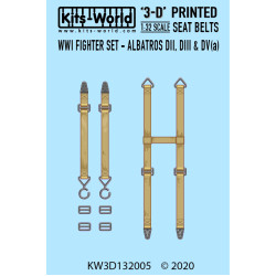 Kits World Kw3d132005 1/32 3d Decal Wwi Fighter Albatross Dii Diii Dva Seat Belt Set