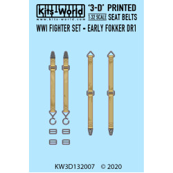 Kits World Kw3d132007 1/32 Wwi Fighter Set Early Fokker Dr1 Seat Belt Set