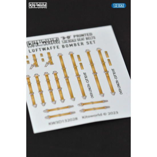 Kits World Kw3d132028 1/32 3d Seat Belt Decals Luftwaffe Bomber Set