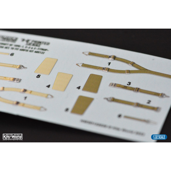 Kits World Kw3d132029 1/32 3d Decal Seat Belt Decals Messerschmitt Bf 109e-1-3-7