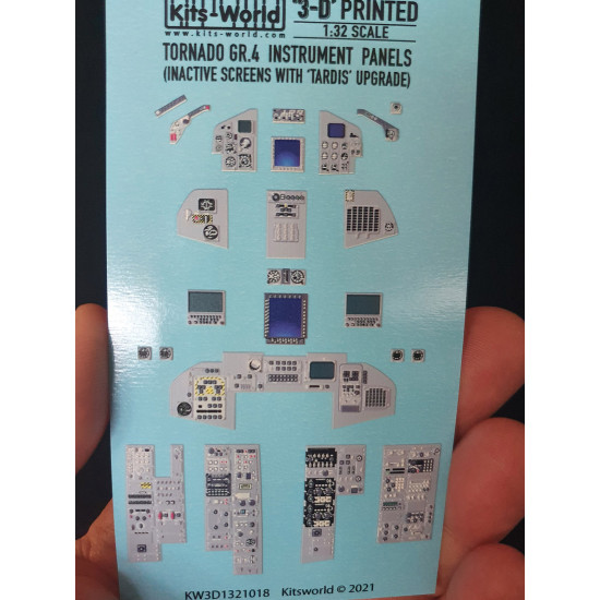 Kits World Kw3d1321018 1/32 Panavia Tornado Gr.4 Instrument Panel For Italeri