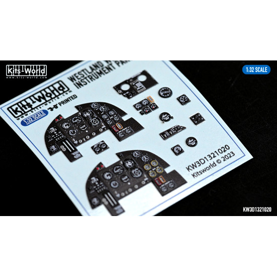 Kits World Kw3d1321020 1/32 Westland Whirlwind Mk.i Instrument Panel For Special Hobby