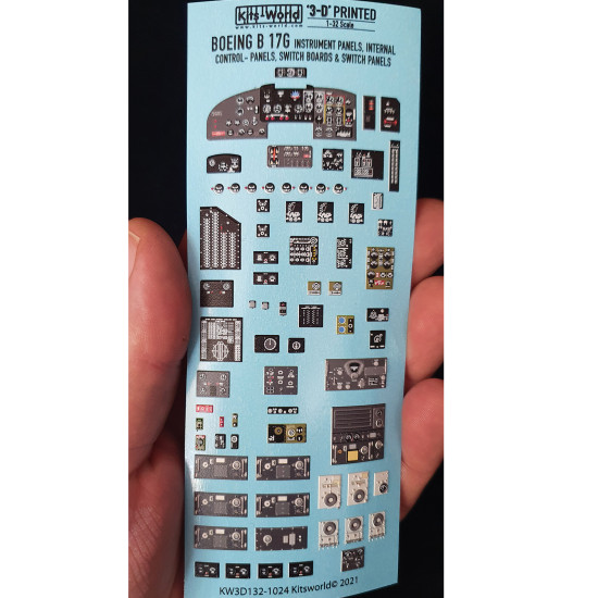 Kits World Kw3d1321024 1/32 3d Decal B-17g Flying Fortress Cockpit And Interior