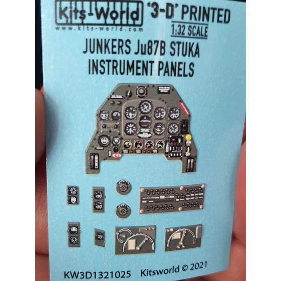 Kits World Kw3d1321025 1/32 Decal Junkers Ju 87b Stuka Cockpit Instrument Panels