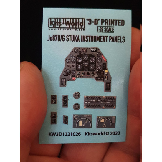 Kits World Kw3d1321026 1/32 Junkers Ju87d/G Stuka 3d Cockpit Instrument Panels