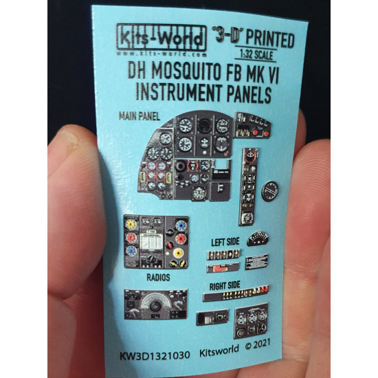 Kits World Kw3d1321030 1/32 De Havilland Mosquito Fb Mk Vi Instrument Panel