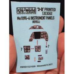 Kits World Kw3d1321039 1/32 3d Decal Messerschmitt Me109g-6 Cockpit And Interior For Revell