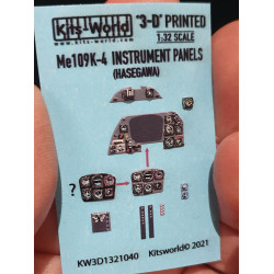 Kits World Kw3d1321040 1/32 3d Decal Messerschmitt Me109k-4 Cockpit And Interior