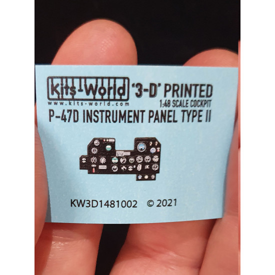 Kits World Kw3d1481002 1/48 3d Decal Instrument Panels P-47d Thunderbolt Type Ii