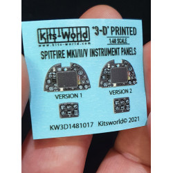 Kits World Kw3d1481017 1/48 3d Decal Cockpit Instrument Panel Spitfire Mki.ii.v