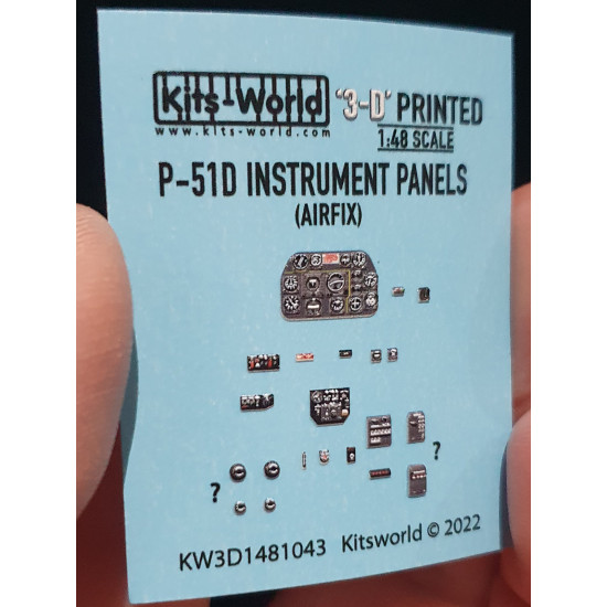 Kits World Kw3d1481043 1/48 3d Decal Instrument Panels P-51d Mustang For Airfix