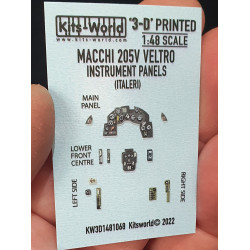 Kits World Kw3d1481068 1/48 Cockpit Instrument Panel Macchi 205v For Italeri